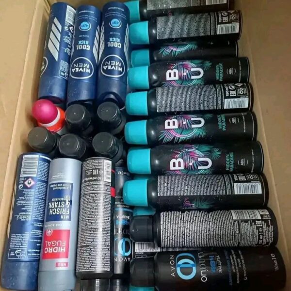Deodorant, Antiperspirant and shaving gels in pallets