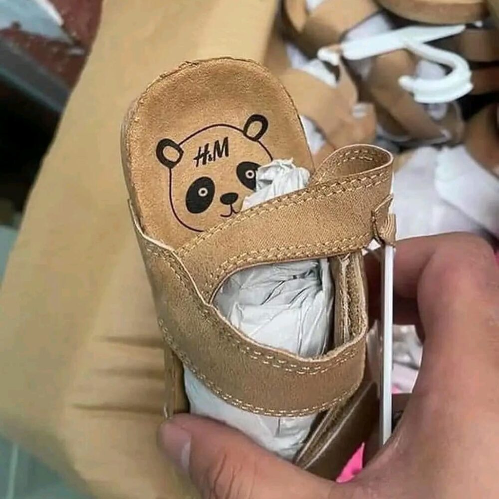 Pallets of sandals