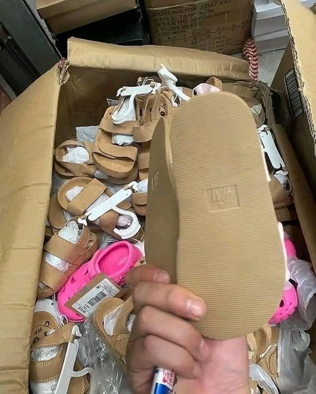 Pallets of sandals Image 5